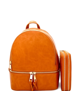 New Fashion Backpack with Wallet LP1062W DARK TAN
